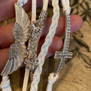 COPY - Bracelet with cross, wings, infinity symbol (can bundle with 3 for $30).